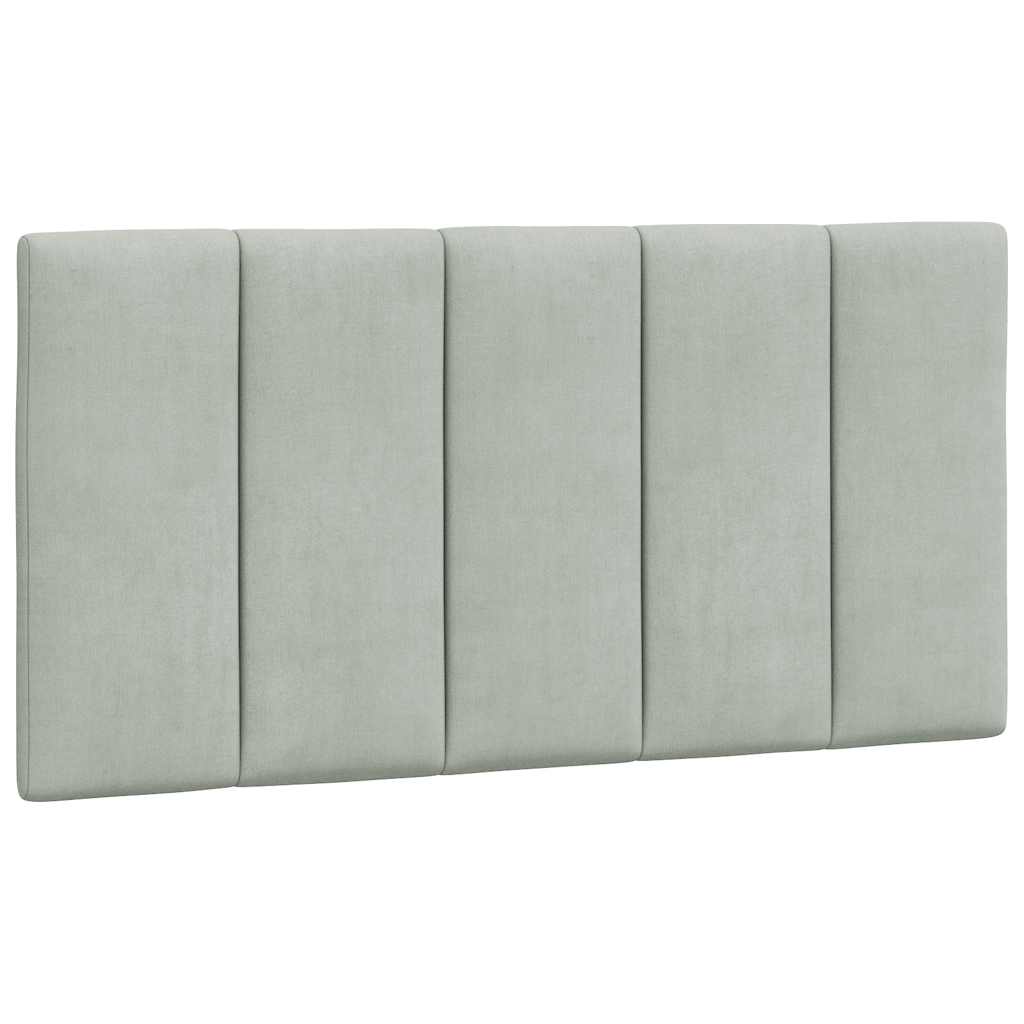 Cuscino Testiera Hanko Grigio Chiaro 100 cm in Velluto | homemem39