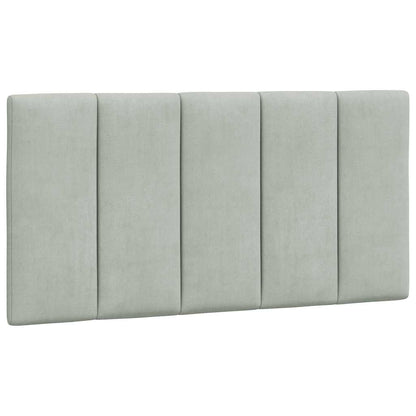 Cuscino Testiera Hanko Grigio Chiaro 100 cm in Velluto | homemem39