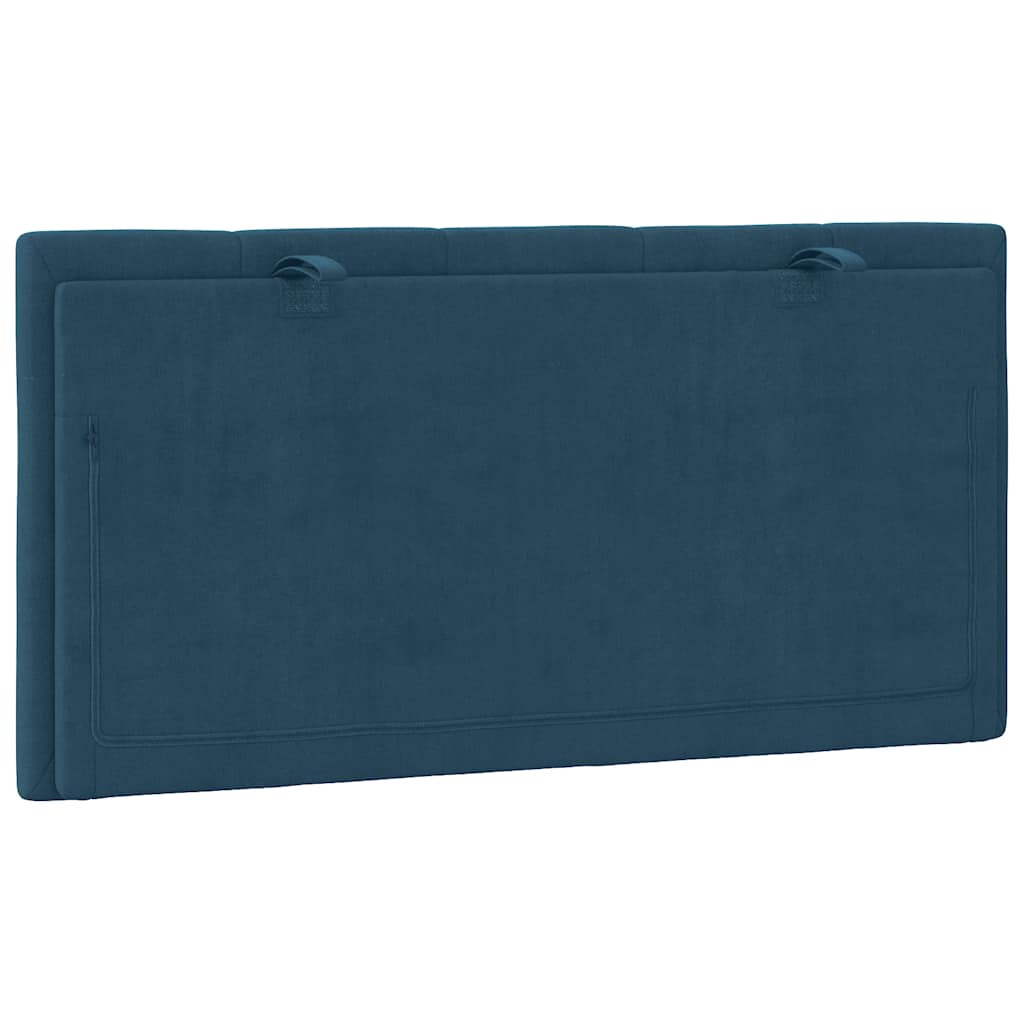 Cuscino Testiera Hanko Blu 100 cm in Velluto | homemem39