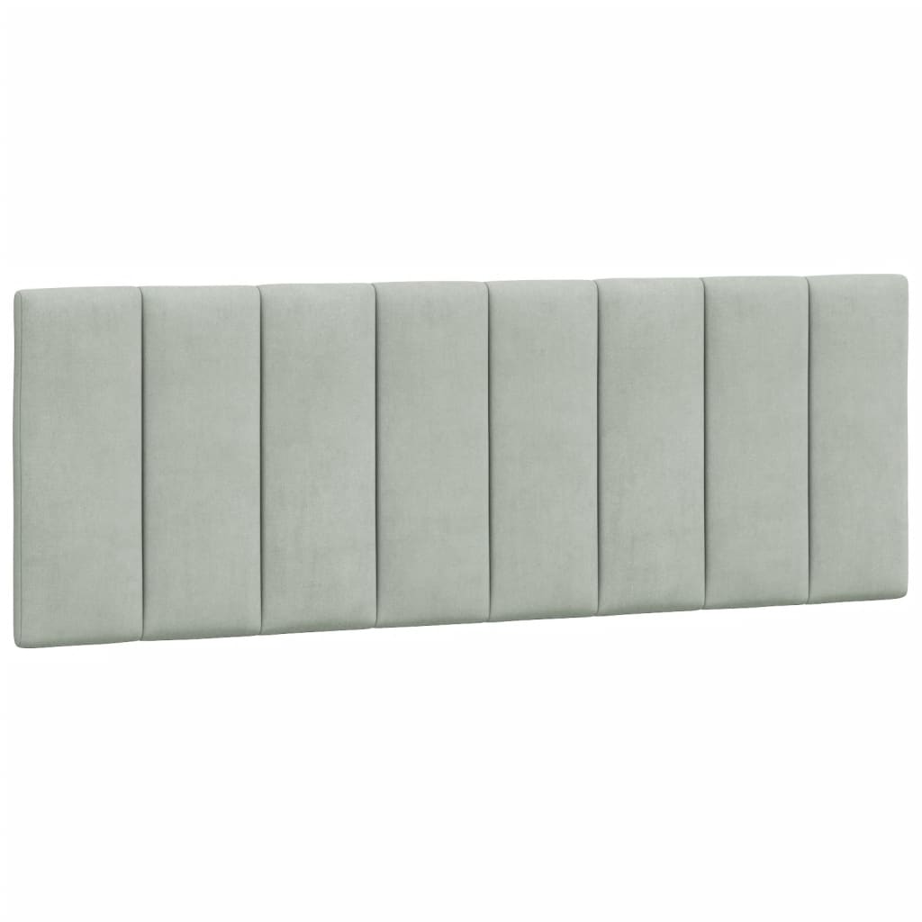 Cuscino Testiera Hanko Grigio Chiaro 120 cm in Velluto | homemem39