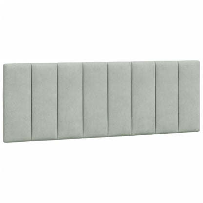 Cuscino Testiera Hanko Grigio Chiaro 120 cm in Velluto | homemem39