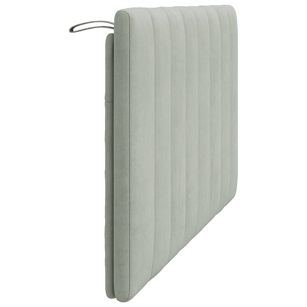 Cuscino Testiera Hanko Grigio Chiaro 120 cm in Velluto | homemem39