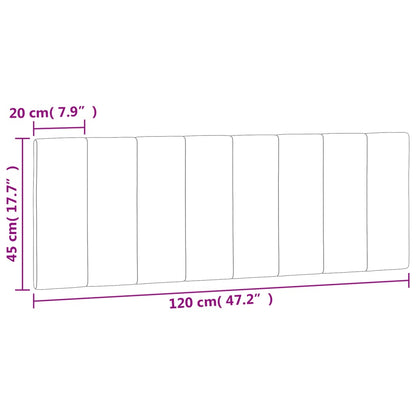 Cuscino Testiera Hanko Grigio Chiaro 120 cm in Velluto | homemem39