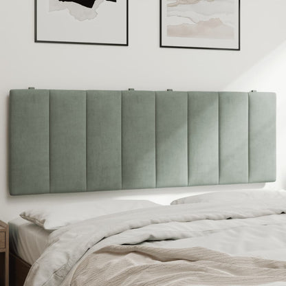 Cuscino Testiera Hanko Grigio Chiaro 120 cm in Velluto | homemem39