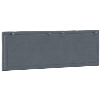 Cuscino Testiera Grigio Scuro 120 cm in Velluto - homemem39