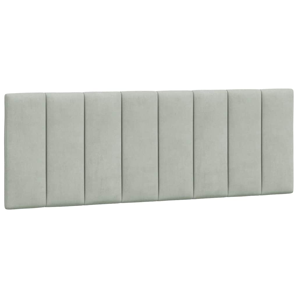 Cuscino Testiera Hanko Grigio Chiaro 140 cm in Velluto | homemem39