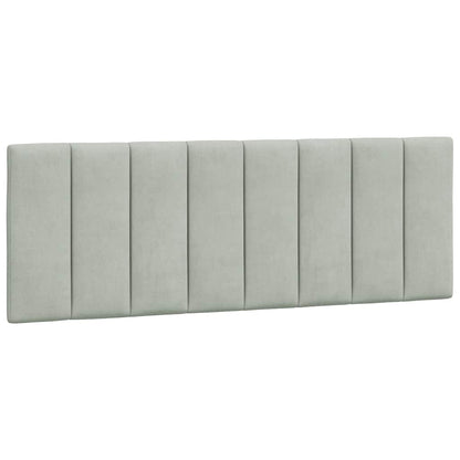 Cuscino Testiera Hanko Grigio Chiaro 140 cm in Velluto | homemem39