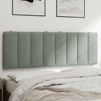 Cuscino Testiera Hanko Grigio Chiaro 140 cm in Velluto | homemem39