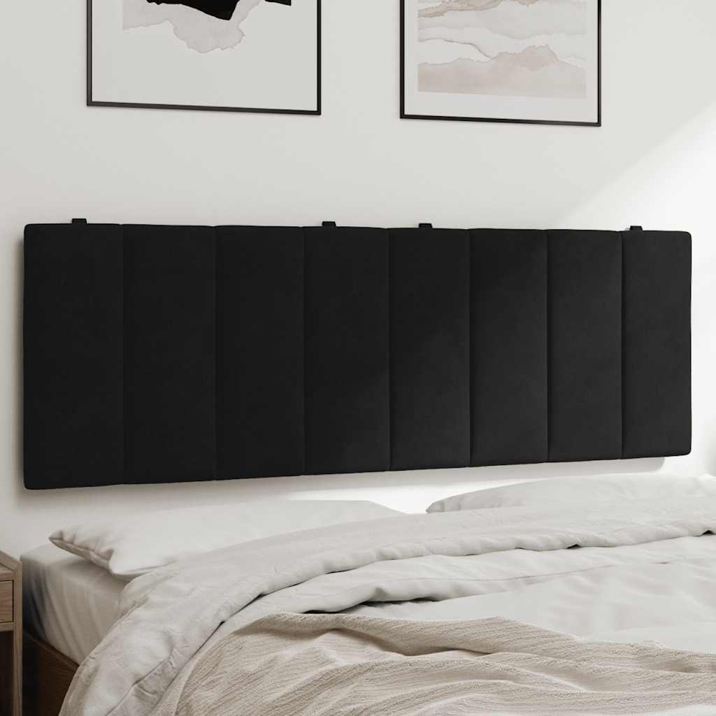 Cuscino Testiera Hanko Nero 140 cm in Velluto | homemem39