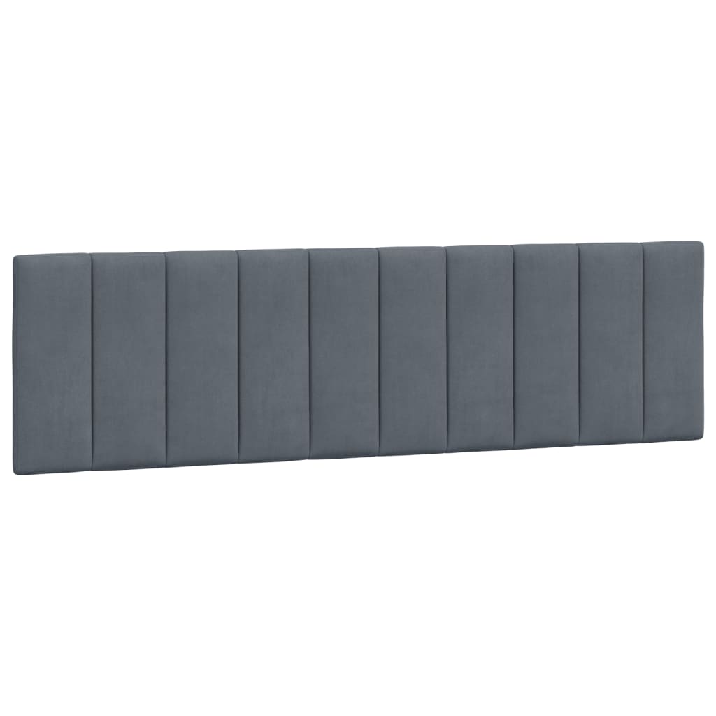 Cuscino Testiera Hanko Grigio Scuro 180 cm in Velluto | homemem39