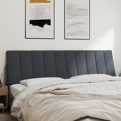 Cuscino Testiera Hanko Grigio Scuro 180 cm in Velluto | homemem39