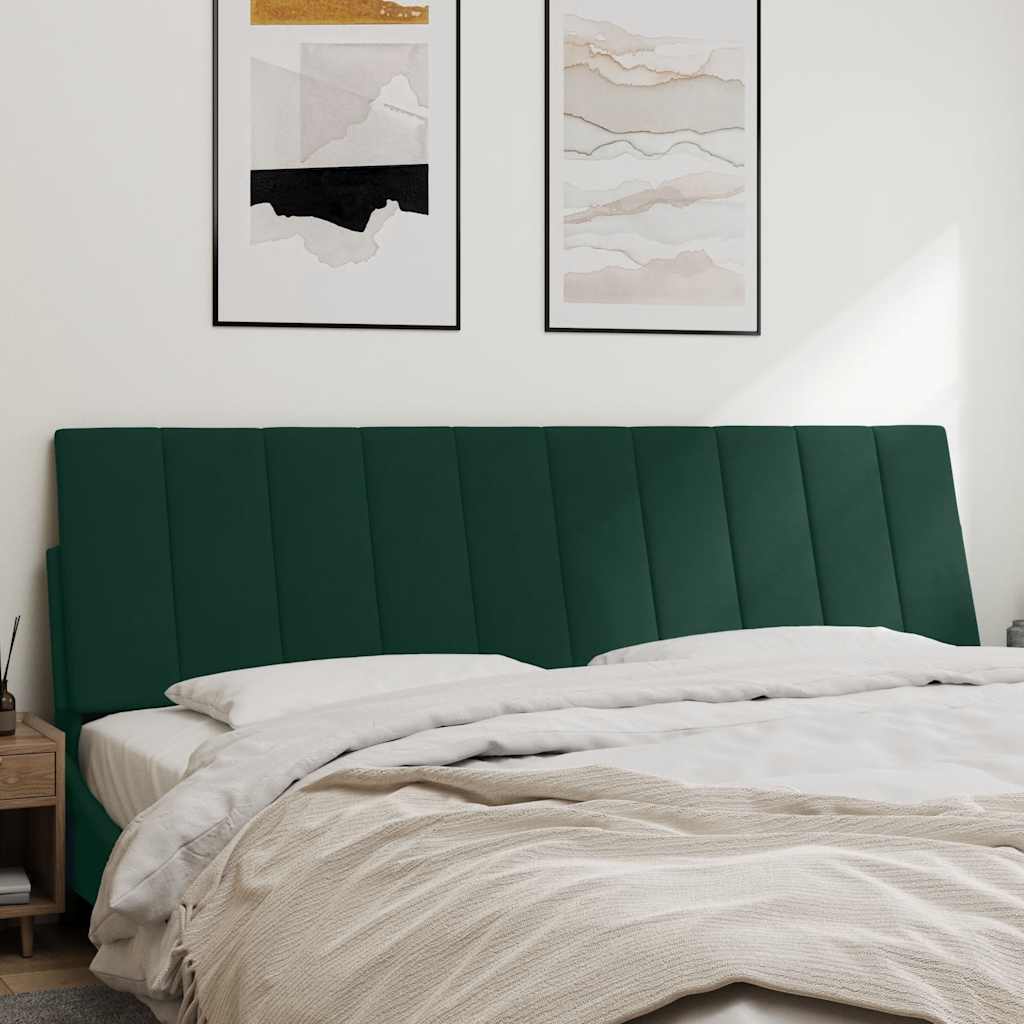 Cuscino Testiera Hanko Verde Scuro 180 cm in Velluto
