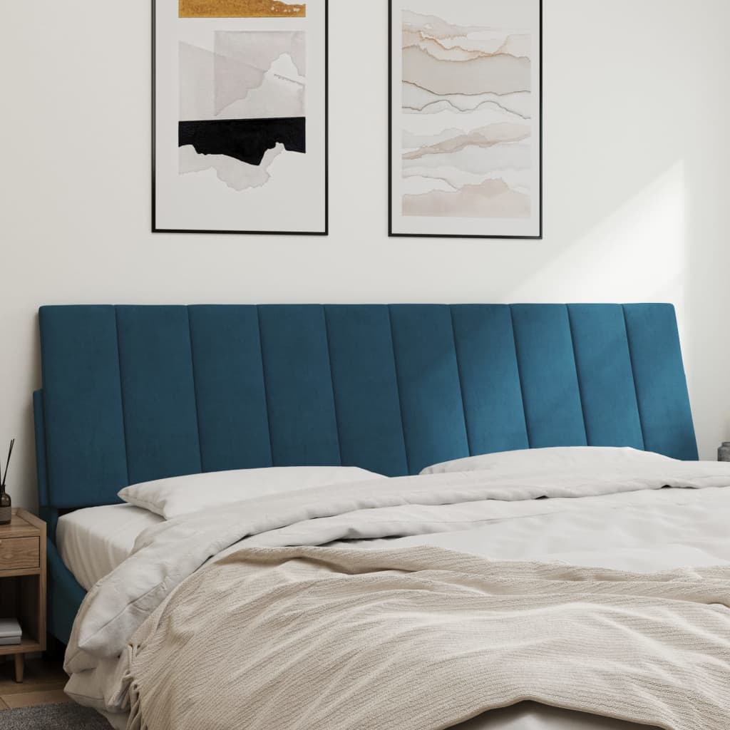 Cuscino Testiera Blu 180 cm in Velluto - homemem39