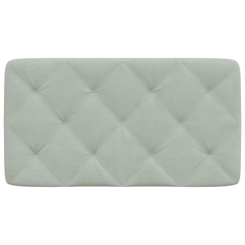 Cuscino Testiera Grigio Chiaro 80 cm in Velluto - homemem39