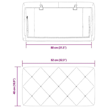 Cuscino Testiera Blu 80 cm in Velluto | homemem39