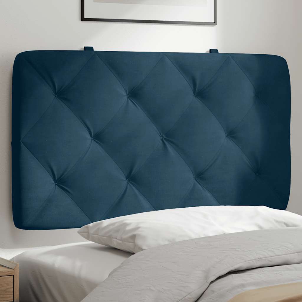 Cuscino Testiera Blu 80 cm in Velluto | homemem39