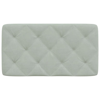 Cuscino Testiera Grigio Chiaro 90 cm in Velluto