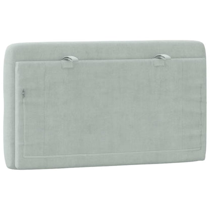 Cuscino Testiera Grigio Chiaro 90 cm in Velluto