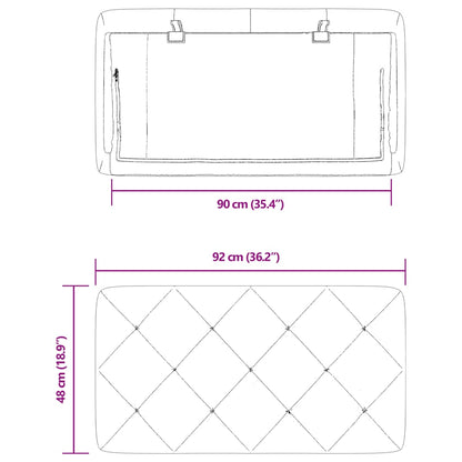 Cuscino Testiera Grigio Chiaro 90 cm in Velluto - homemem39