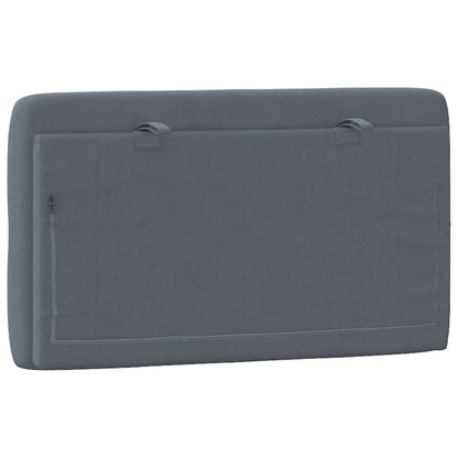 Cuscino Testiera Grigio Scuro 90 cm in Velluto