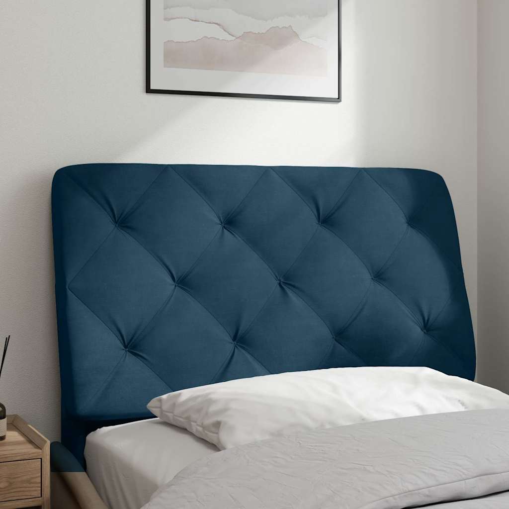 Cuscino Testiera Blu 90 cm in Velluto