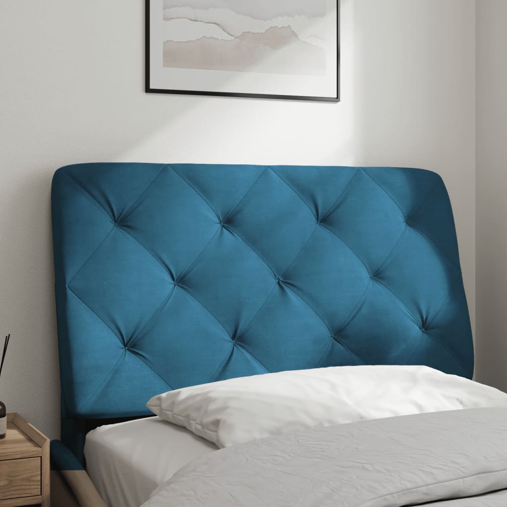 Cuscino Testiera Blu 90 cm in Velluto - homemem39