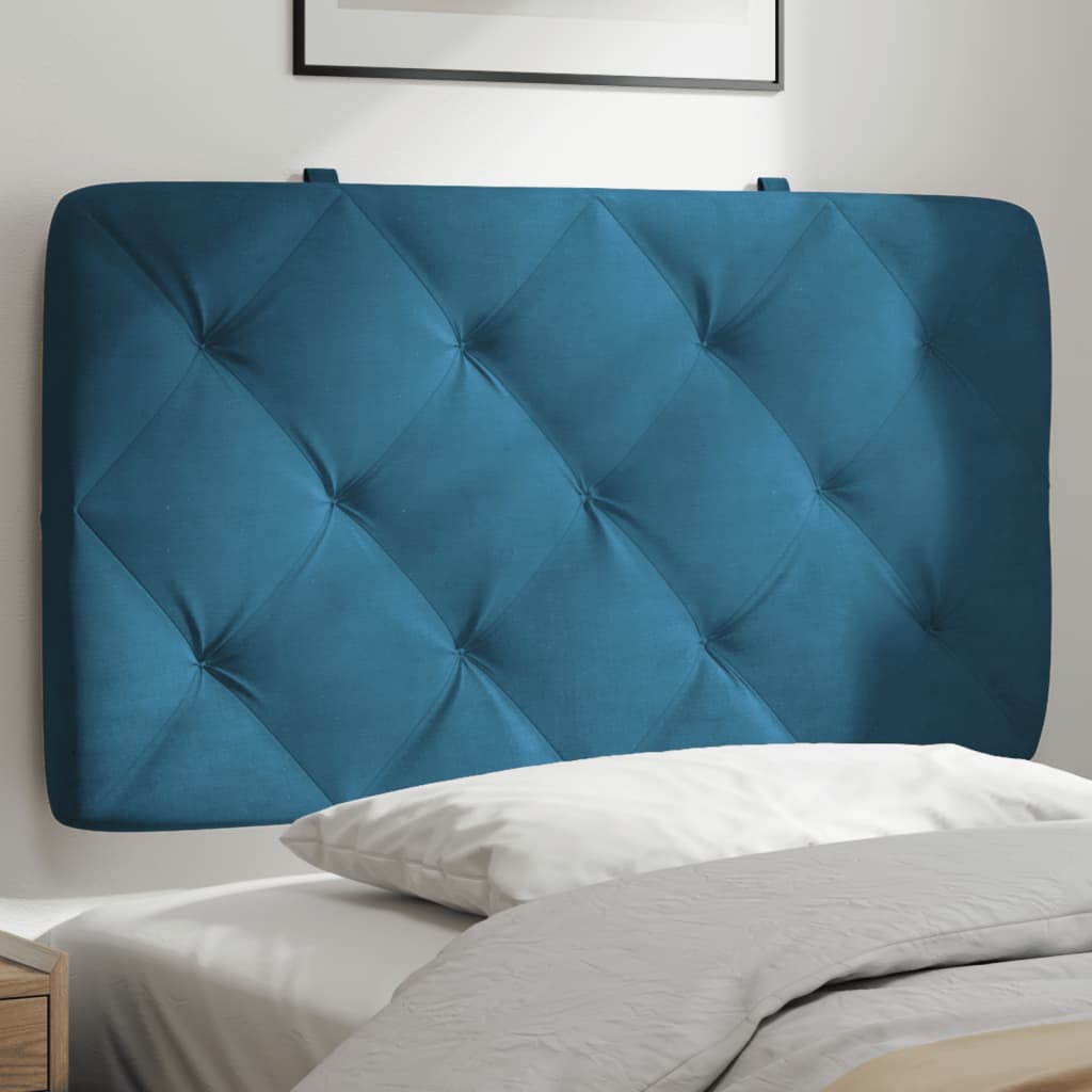 Cuscino Testiera Blu 90 cm in Velluto - homemem39