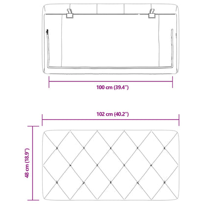 Cuscino Testiera Rosa 100 cm in Velluto - homemem39
