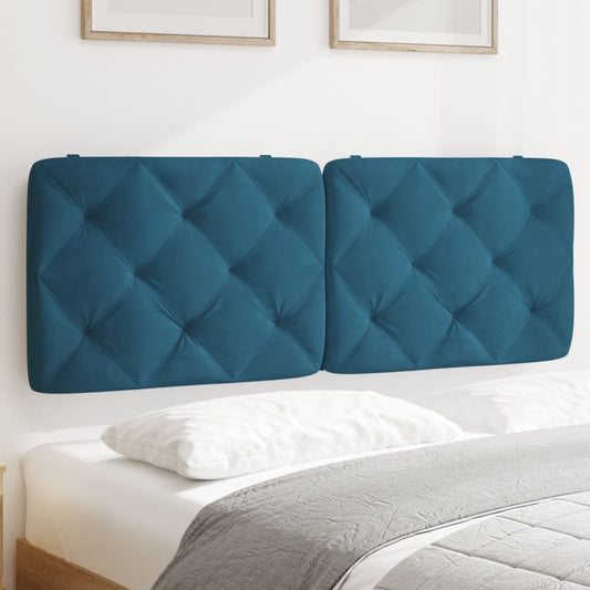 Cuscino Testiera Blu 120 cm in Velluto - homemem39