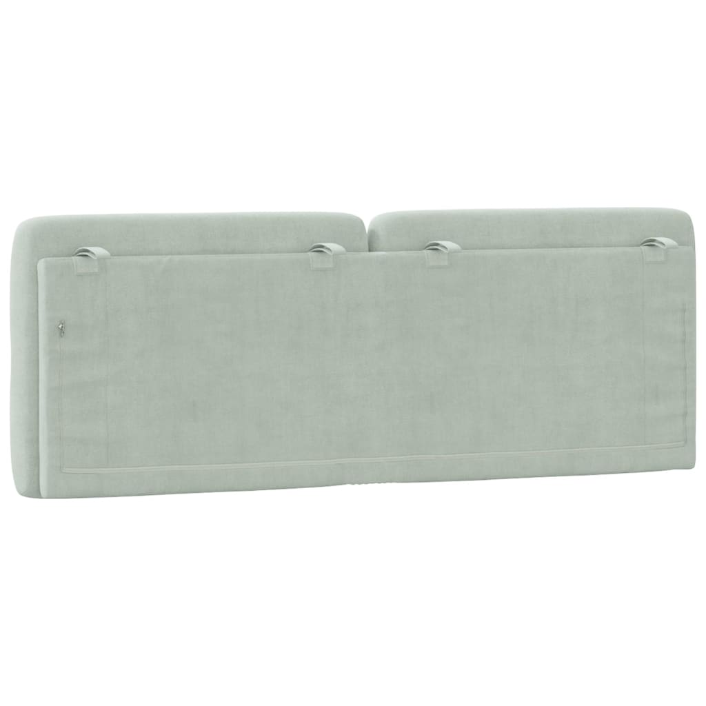 Cuscino Testiera Grigio Chiaro 140 cm in Velluto | homemem39