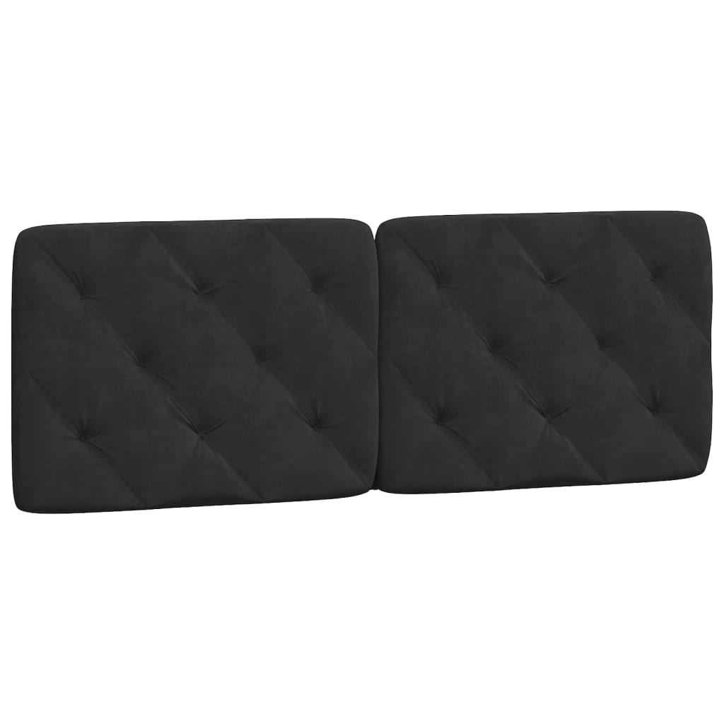 Cuscino Testiera Nero 140 cm in Velluto | homemem39