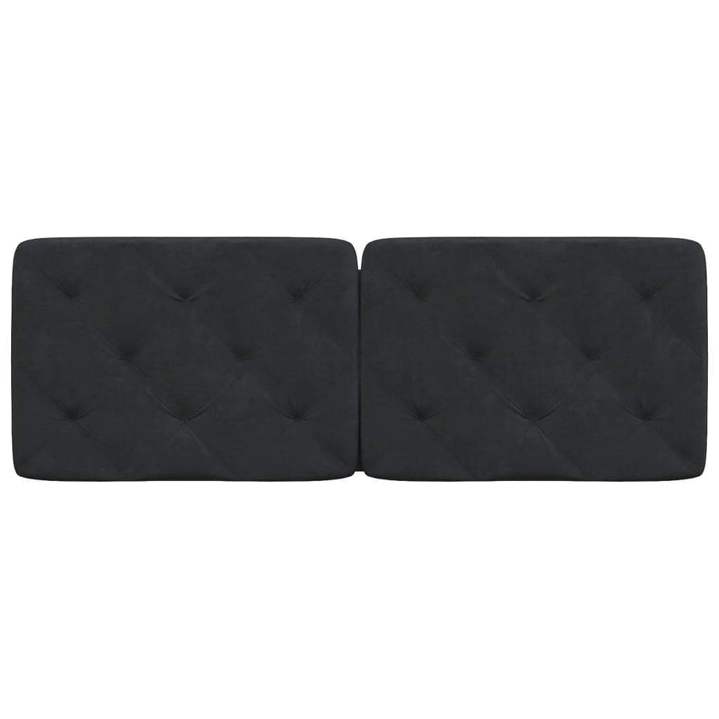 Cuscino Testiera Nero 140 cm in Velluto | homemem39