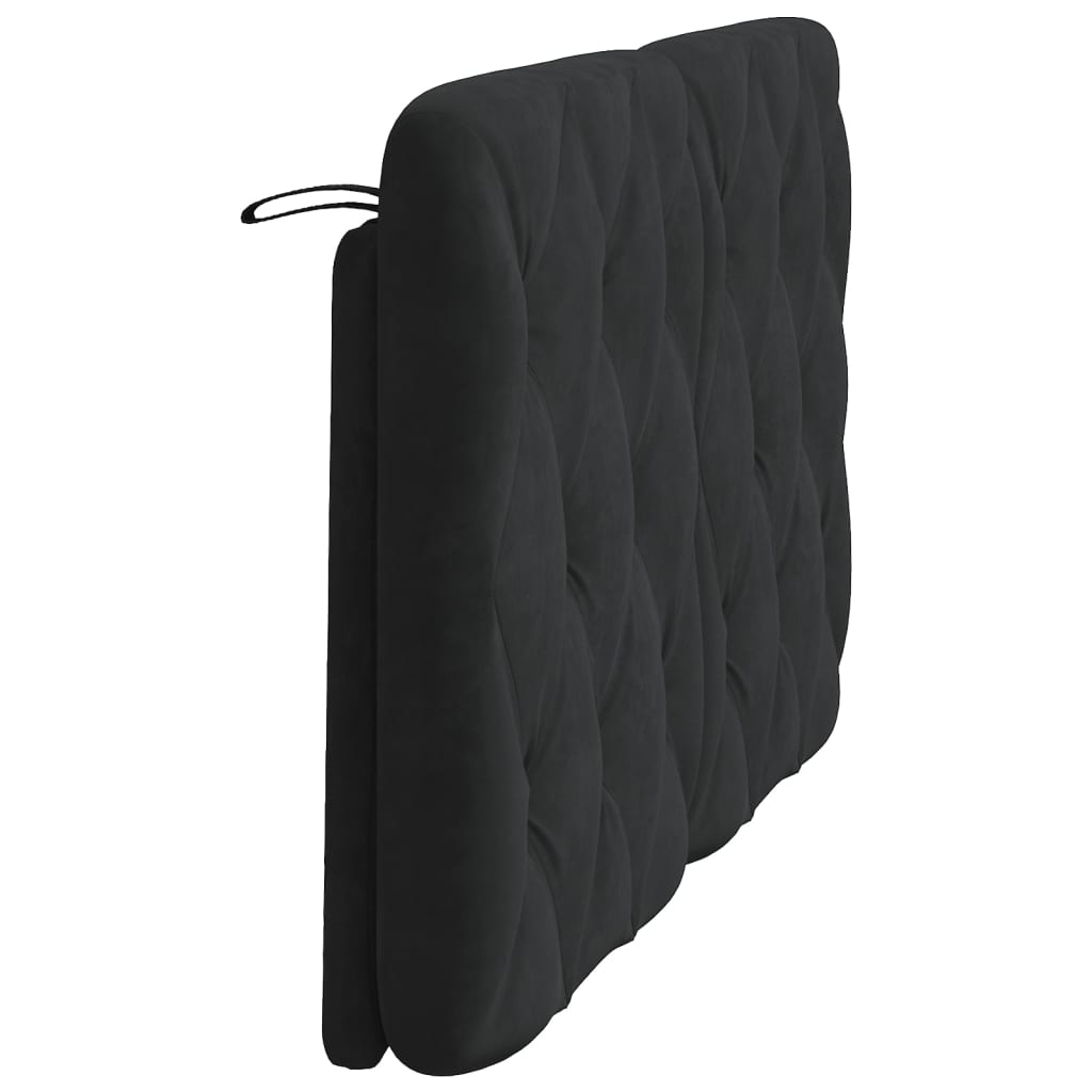 Cuscino Testiera Nero 140 cm in Velluto - homemem39