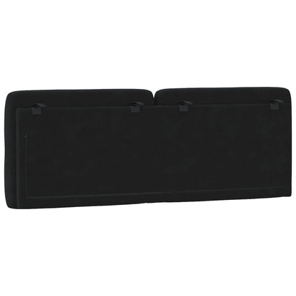 Cuscino Testiera Nero 140 cm in Velluto - homemem39