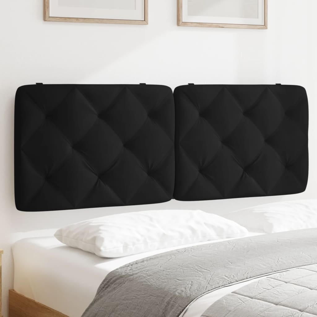 Cuscino Testiera Nero 140 cm in Velluto | homemem39