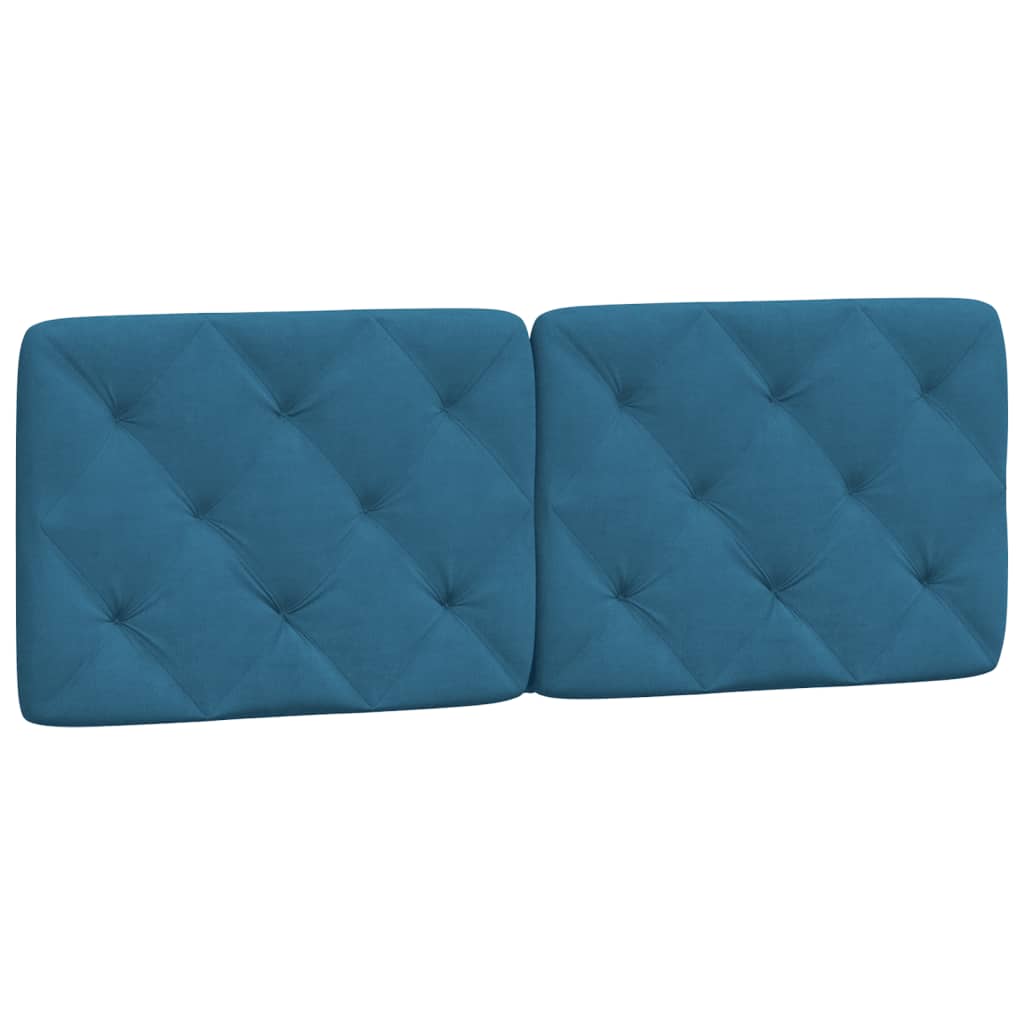 Cuscino Testiera Blu 140 cm in Velluto - homemem39
