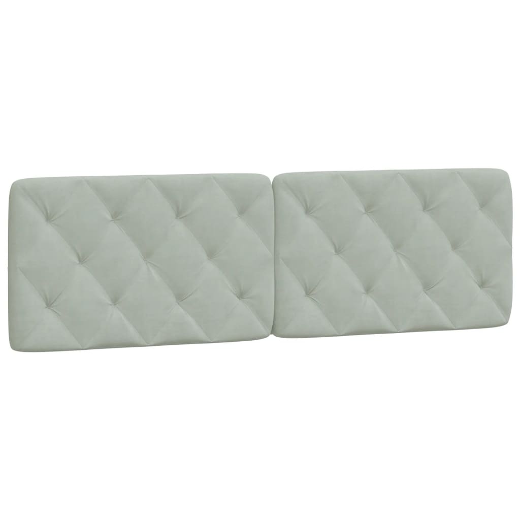 Cuscino Testiera Grigio Chiaro 160 cm in Velluto | homemem39