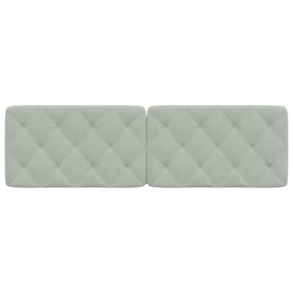Cuscino Testiera Grigio Chiaro 160 cm in Velluto | homemem39