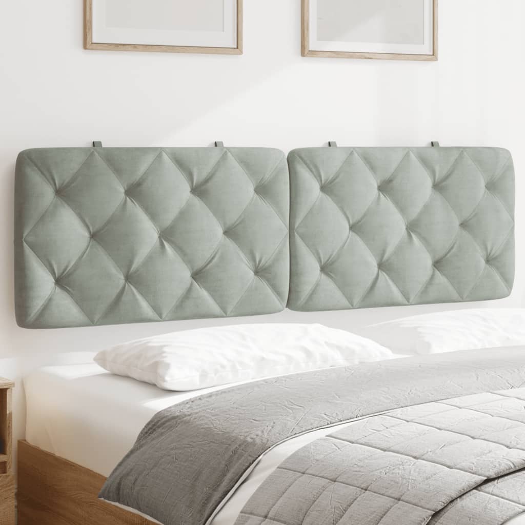 Cuscino Testiera Grigio Chiaro 160 cm in Velluto | homemem39
