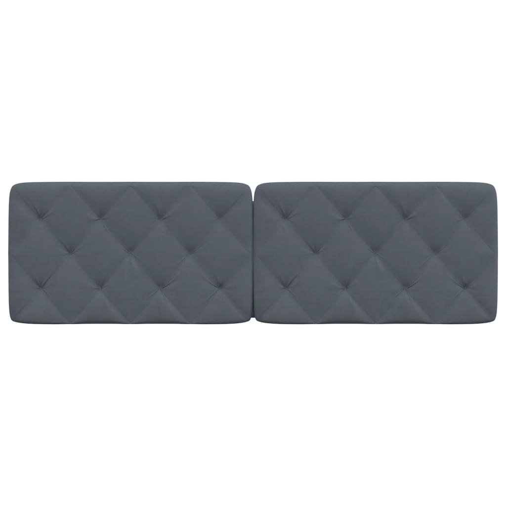 Cuscino Testiera Grigio Scuro 160 cm in Velluto - homemem39