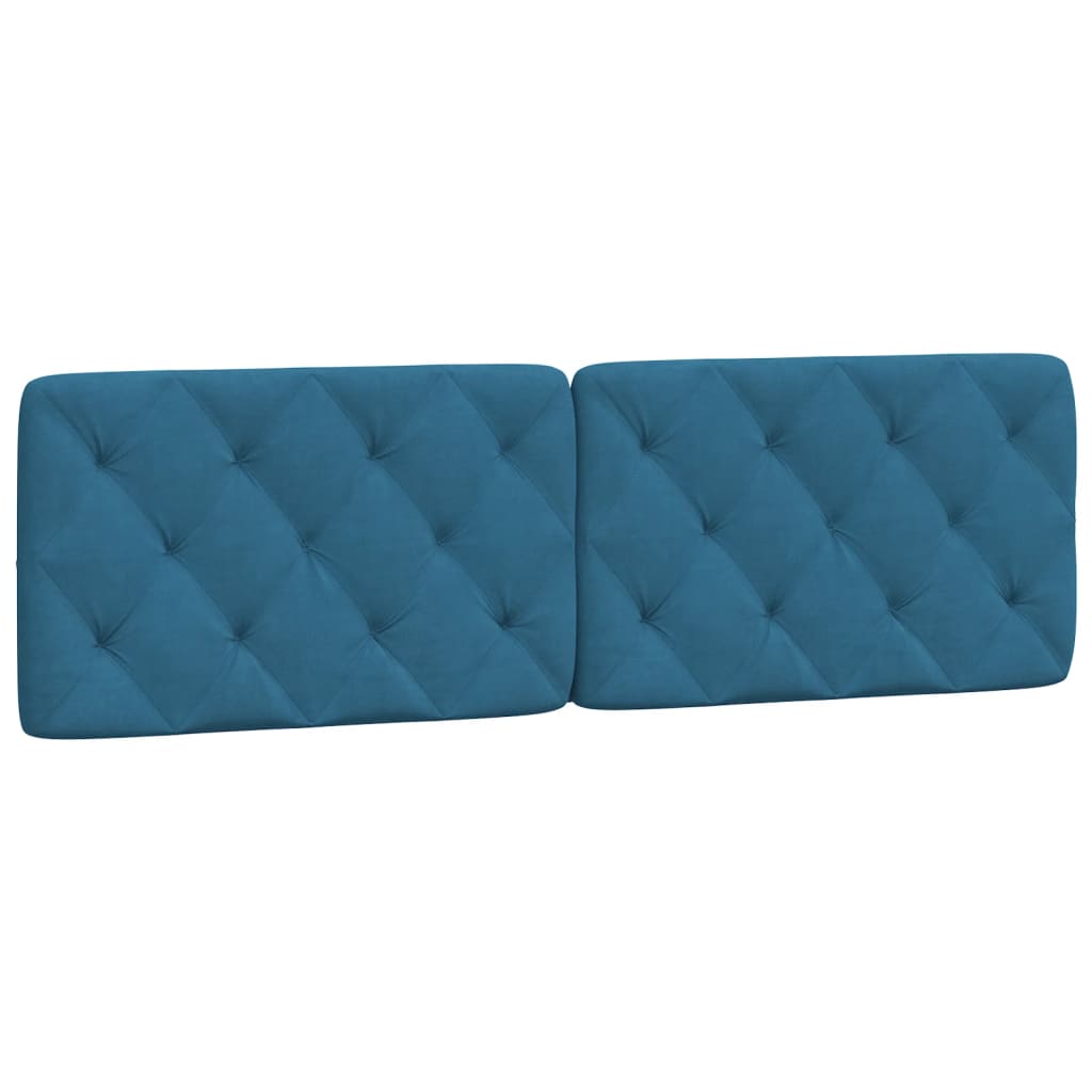 Cuscino Testiera Blu 160 cm in Velluto - homemem39