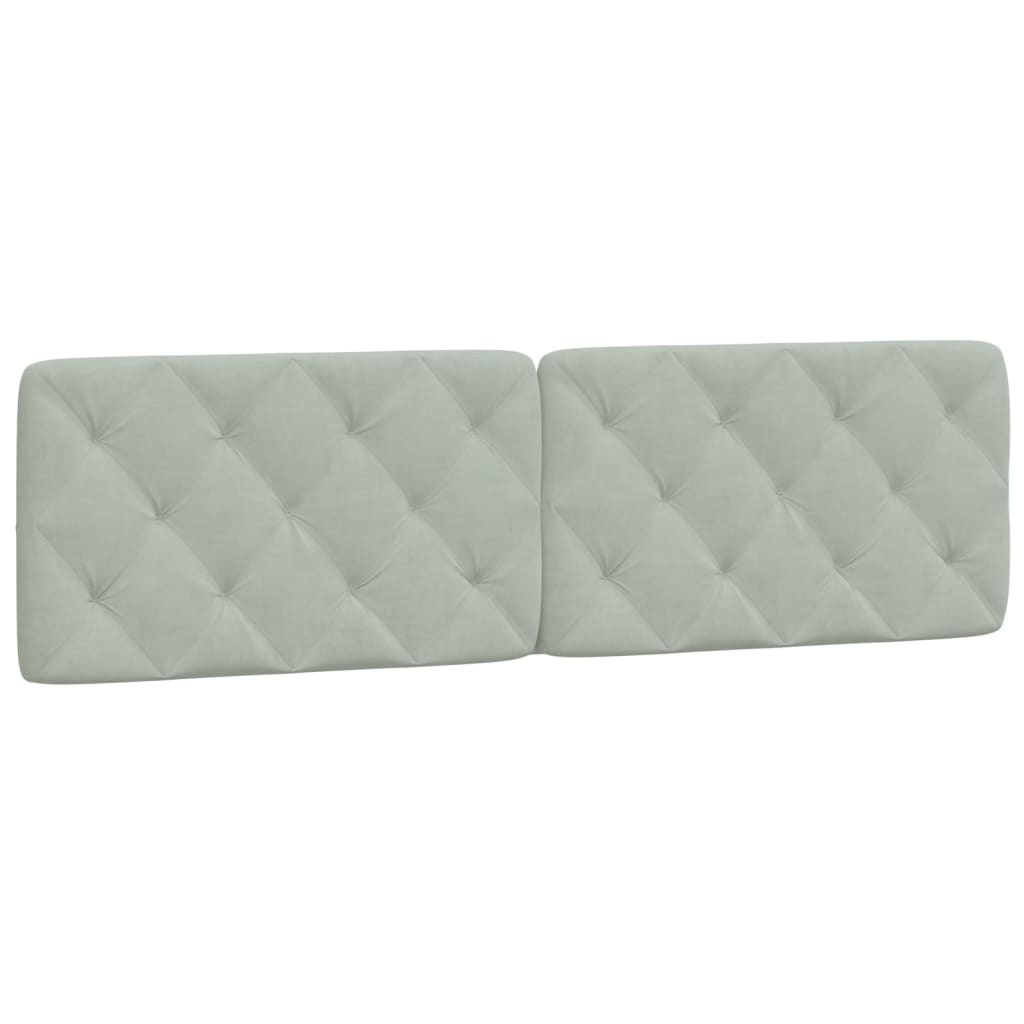 Cuscino Testiera Grigio Chiaro 180 cm in Velluto | homemem39