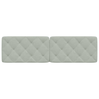 Cuscino Testiera Grigio Chiaro 180 cm in Velluto - homemem39