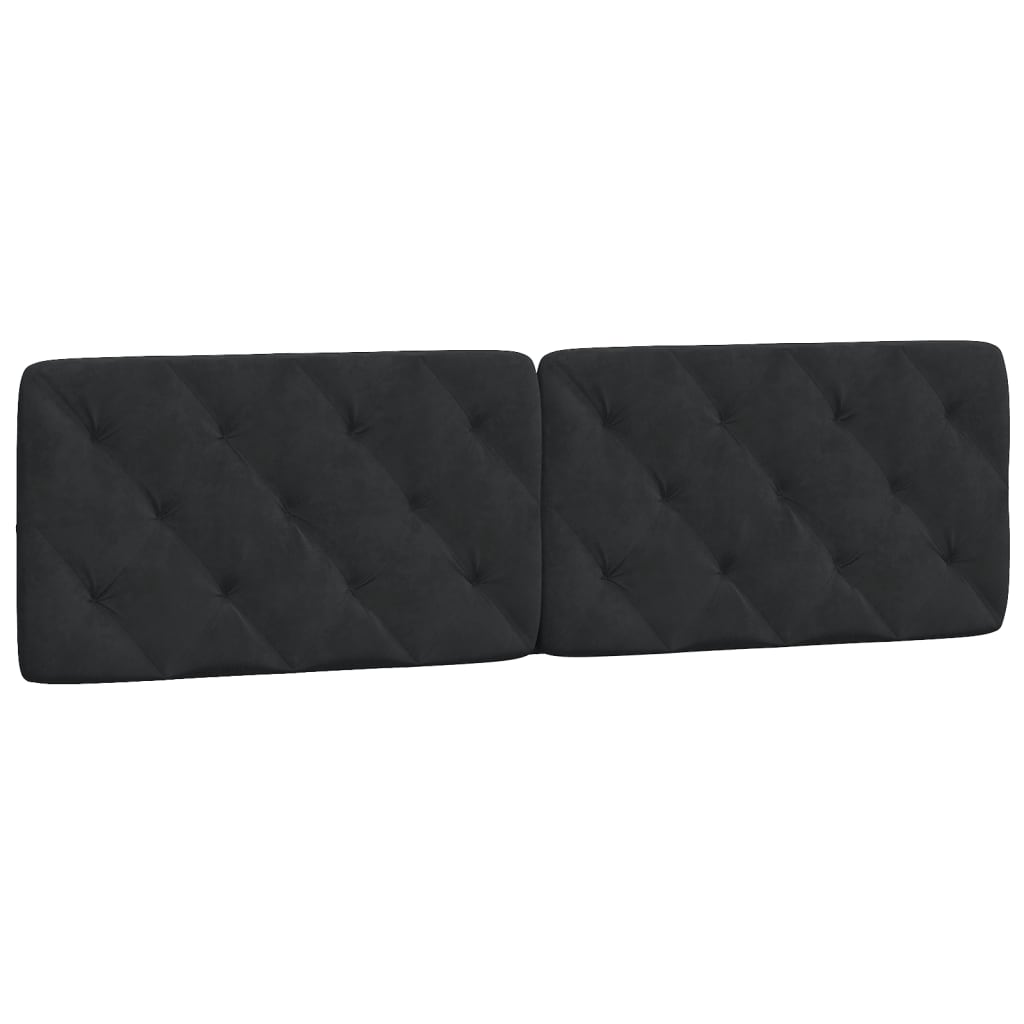 Cuscino Testiera Nero 180 cm in Velluto | homemem39