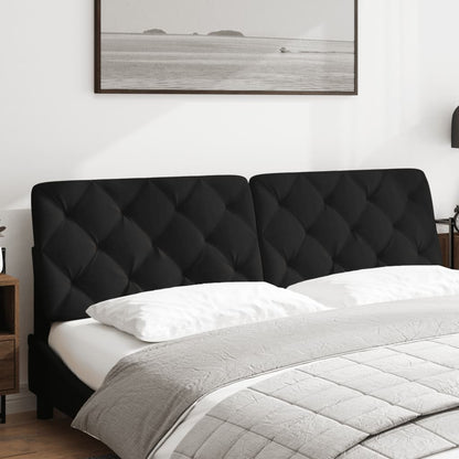 Cuscino Testiera Nero 180 cm in Velluto | homemem39