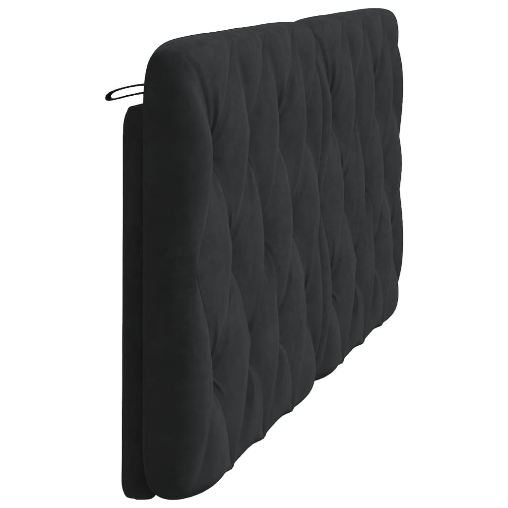 Cuscino Testiera Nero 180 cm in Velluto | homemem39