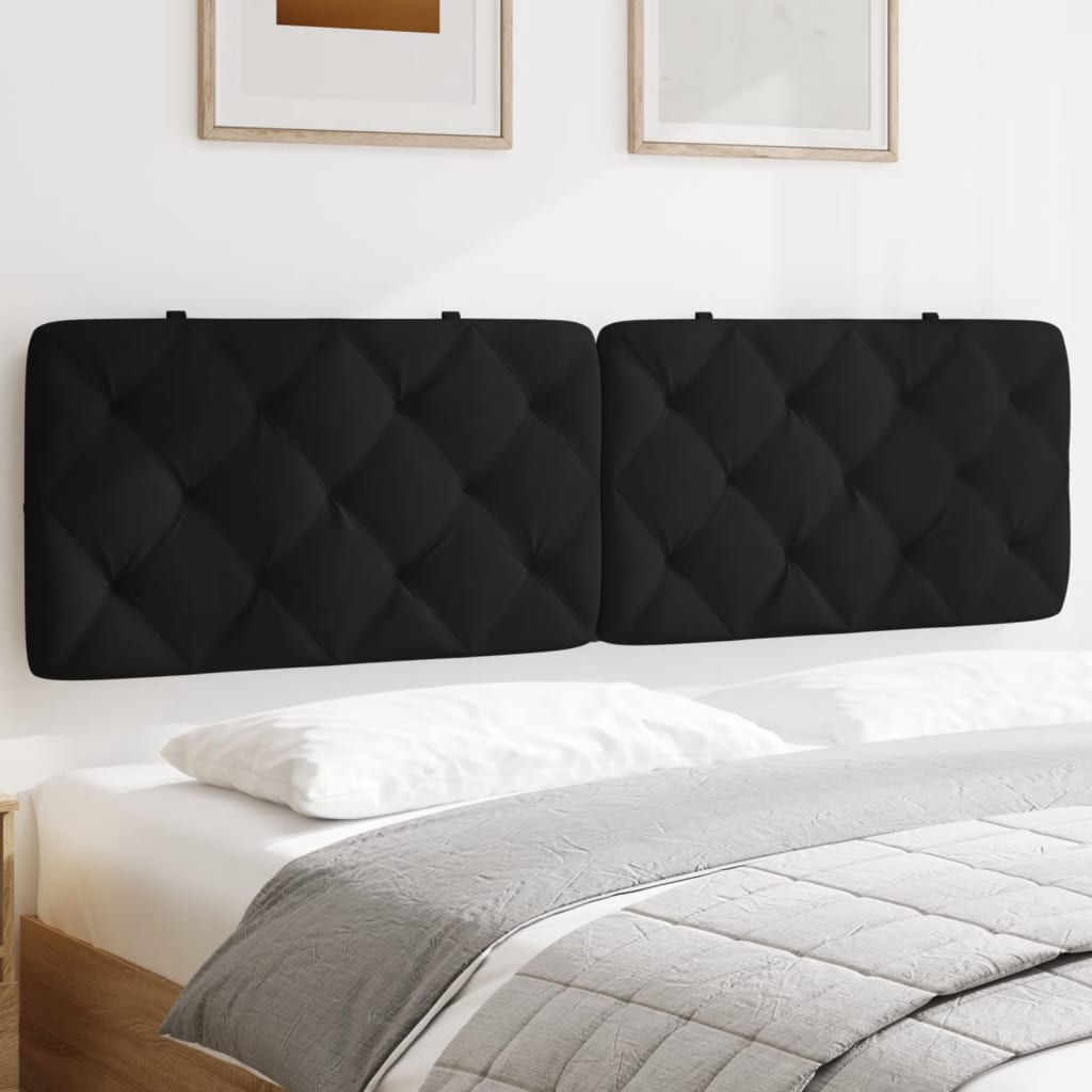 Cuscino Testiera Nero 180 cm in Velluto | homemem39