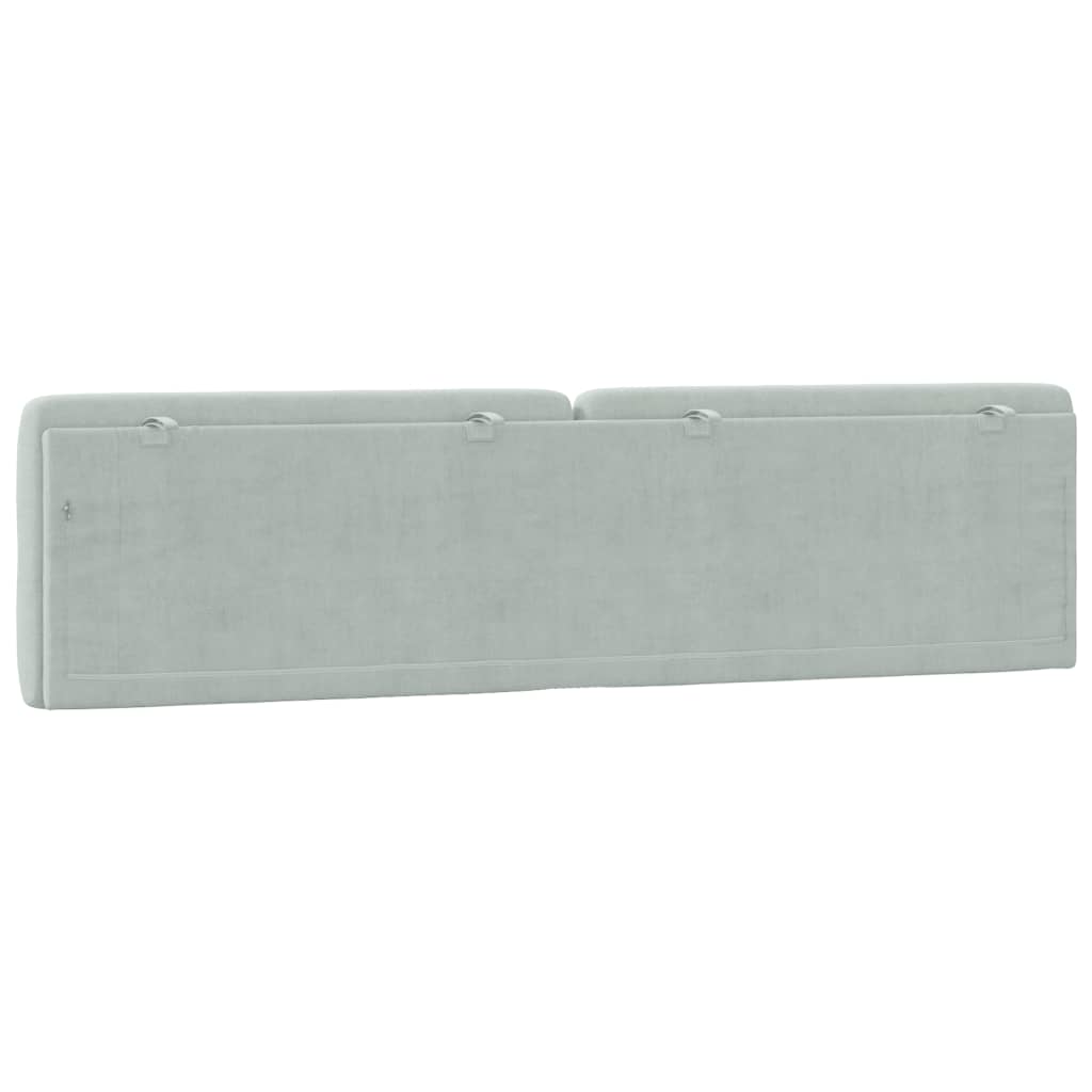 Cuscino Testiera Grigio Chiaro 200 cm in Velluto - homemem39