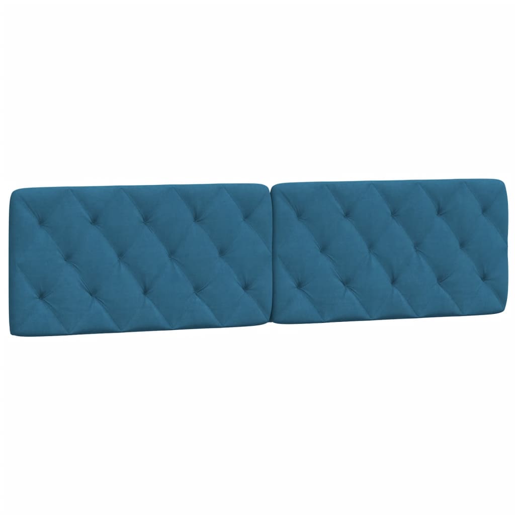 Cuscino Testiera Blu 200 cm in Velluto - homemem39