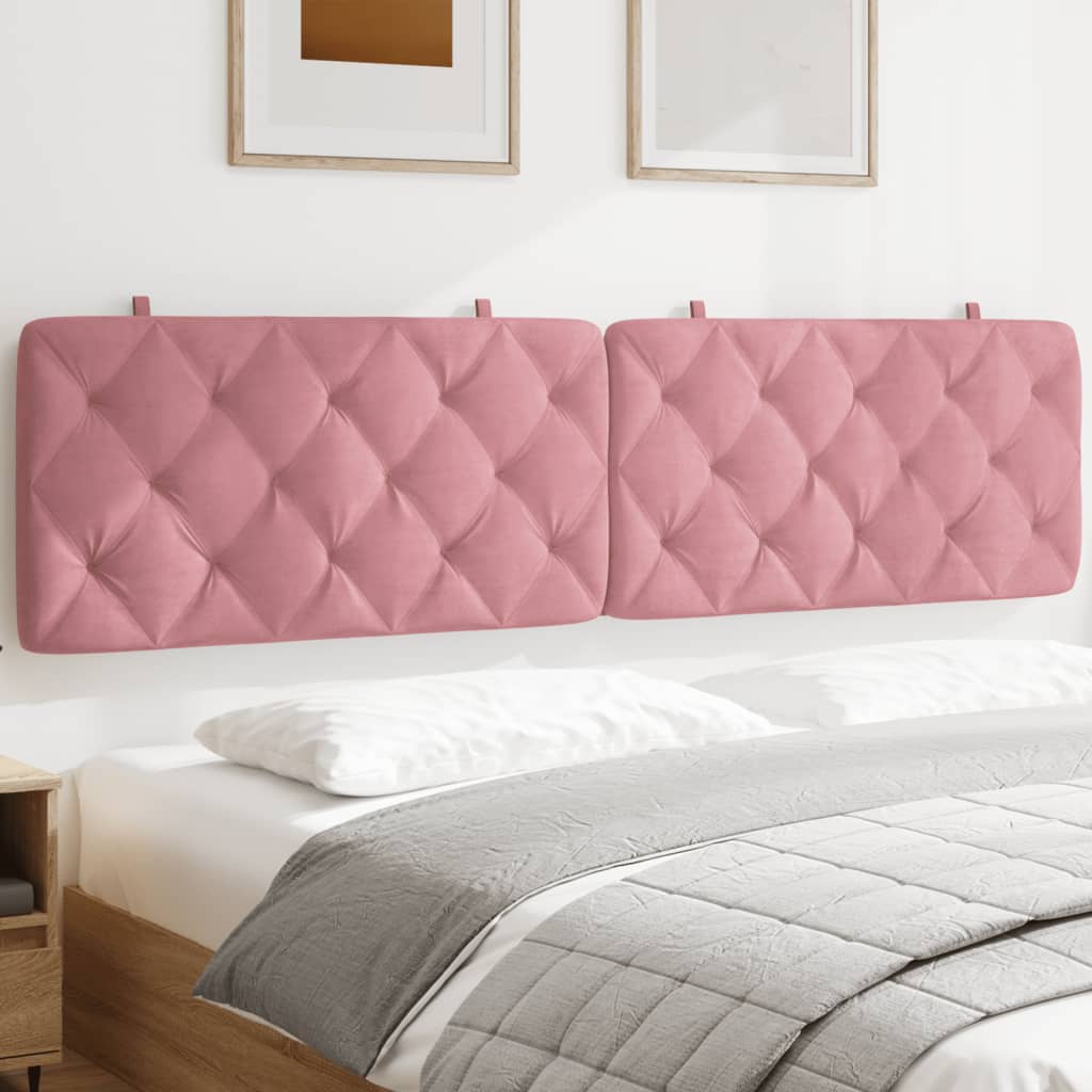 Cuscino Testiera Rosa 200 cm in Velluto - homemem39